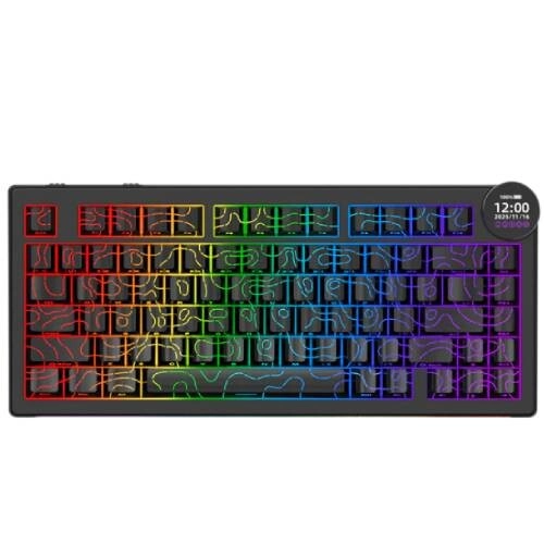 AJAZZ AK820 V2 PRO 8K Black Mechanical Keyboard with TFT Screen