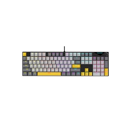 AJAZZ NK104 RGB Hot-Swappable Mechanical Keyboard - Stray Night Gray (AS Blue Switch)