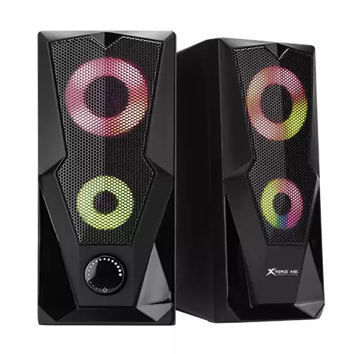 XTRIKE ME SK-501 2.0 CHANNEL STEREO RGB HIGH-QUALITY GAMING SPEAKER - 2