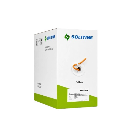 Solitine SOL5157-OR-U 305 Meter Cat-6 UTP Cable Box (Orange) - 1