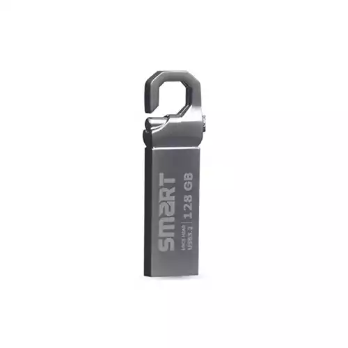 Smart Lock Head 128GB Metal Body USB 3.2 Silver Pen Drive