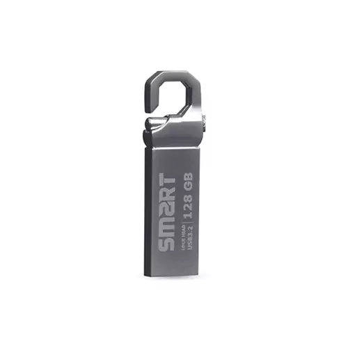 Smart Lock Head 128GB Metal Body USB 3.2 Silver Pen Drive
