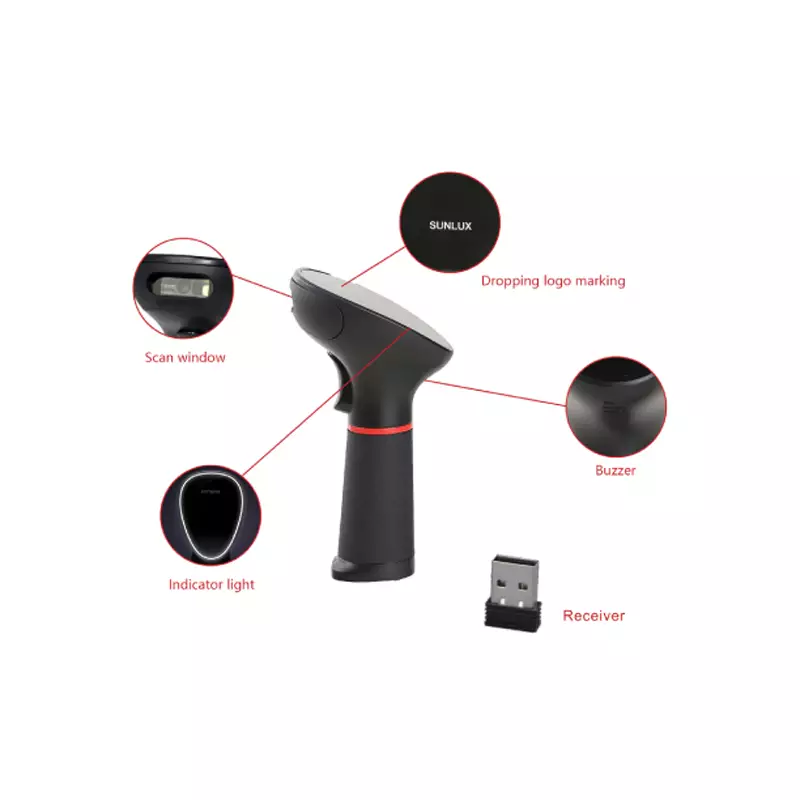 SUNLUX XL-9600 2D WIRELESS BARCODE SCANNER-gallery-1
