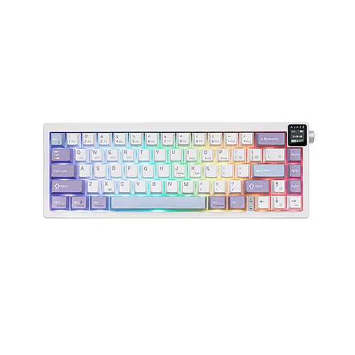 Ajazz AK650 RGB Hot Swappable Tri Mode Mechanical Keyboard With Display Screen and Knob