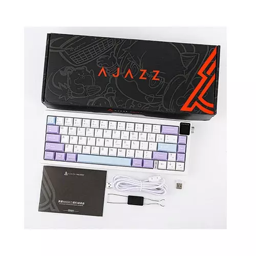 Ajazz AK650 RGB Hot Swappable Tri Mode Mechanical Keyboard With Display Screen and Knob-6