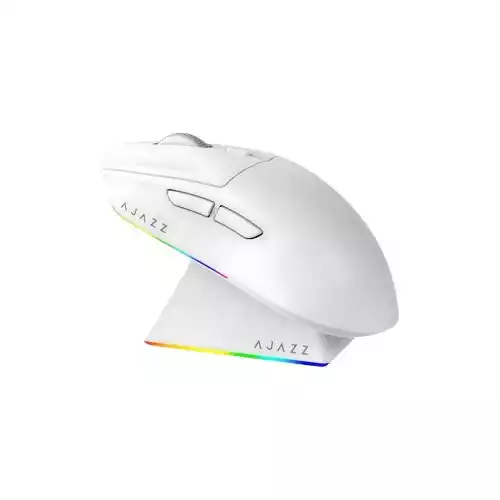 Ajazz AJ139 V2 MC 12000DPI wireless White Gaming Mouse with Charging Dock