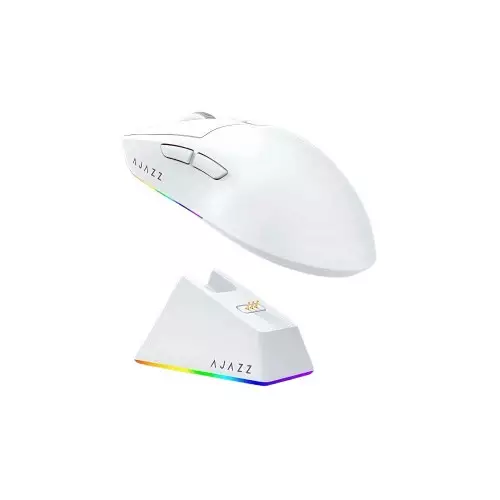Ajazz AJ139 V2 MC 12000DPI wireless White Gaming Mouse with Charging Dock-1