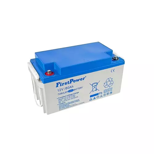 FirstPower 12V 80Ah Tubular Gel Battery - 1