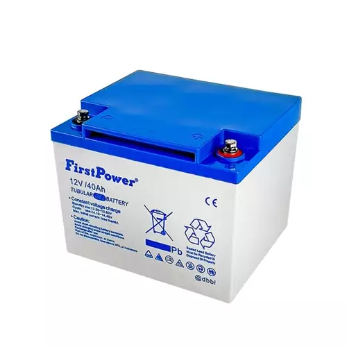 FirstPower 12V 40Ah Tubular Gel Battery - 1