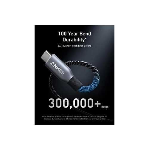 Anker Prime 240W 3ft USB-C to USB-C Upcycled-Braided Cable - 2