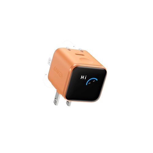 Anker Nano 45W Orange 180° Foldable Charger With Smart Display US Global