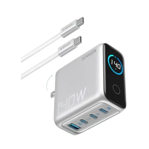 Anker Zolo 140W 4-Port PD 3.1 USB-C Fast Charger (Silver)