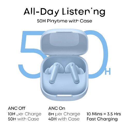 Anker SoundCore P31i Earbuds with Adaptive ANC (Light Blue) - 1