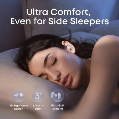 Anker Sleep A30 Special Earbuds with Triple Noise Reduction System (White) - 1
