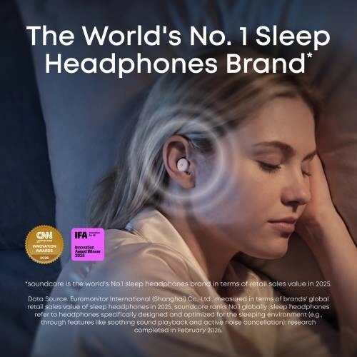 Anker Sleep A30 Special Earbuds with Triple Noise Reduction System (White) - 3