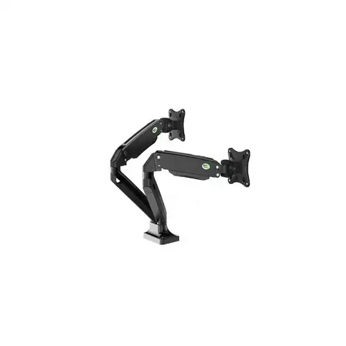 Kaloc DS110-2 Dual Arm Gas-Strut Flexi Desk Monitor Mount Stand