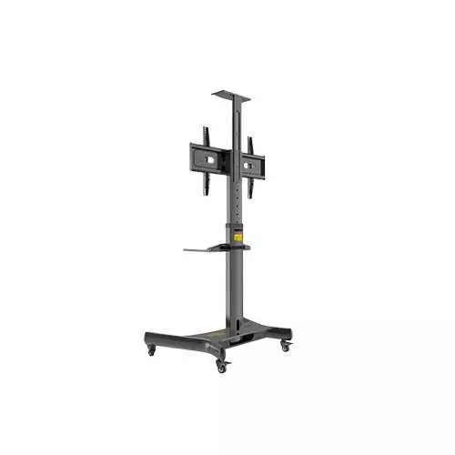 Kaloc KLC-161/B 32-55 Inch Black Adjustable Mobile TV Trolley For IFP - 1