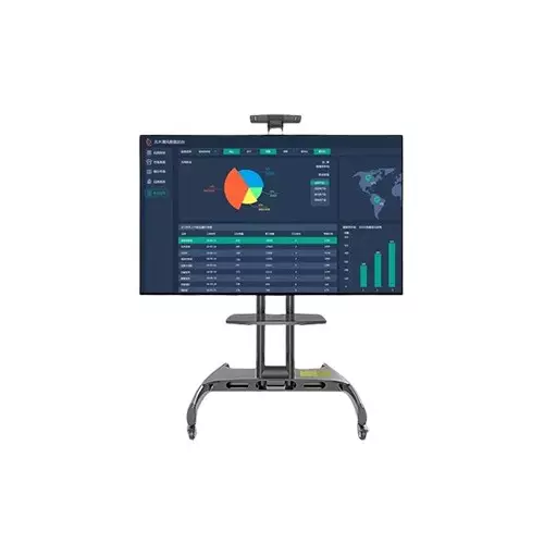 Kaloc KLC-150/B 32-75 Inch Black Adjustable Mobile TV Trolley For IFP-4