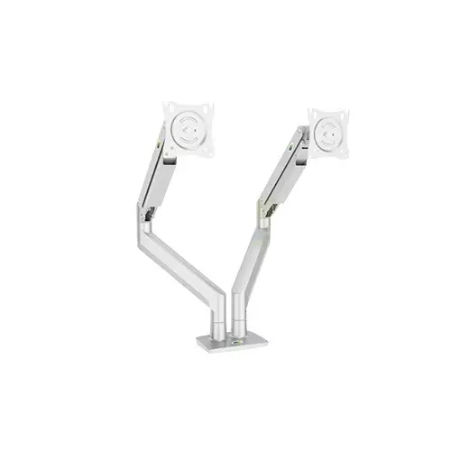 KALOC KLC-DS160-2/S 22-32 Inch Dual Arm Two Screen Monitor Silver Mount Stand