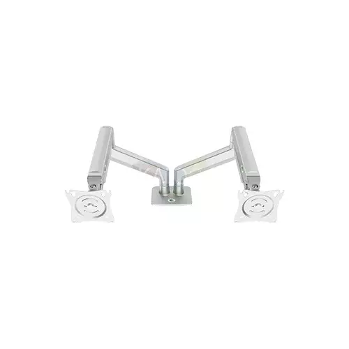 KALOC KLC-DS160-2/S 22-32 Inch Dual Arm Two Screen Monitor Silver Mount Stand-3
