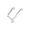 KALOC KLC-DS160-2/S 22-32 Inch Dual Arm Two Screen Monitor Silver Mount Stand-2