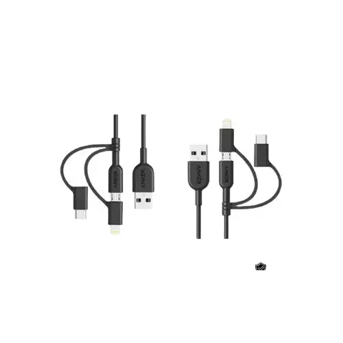 Anker C10I3 PowerLine II 3-in-1 Black Cable-gallery-3