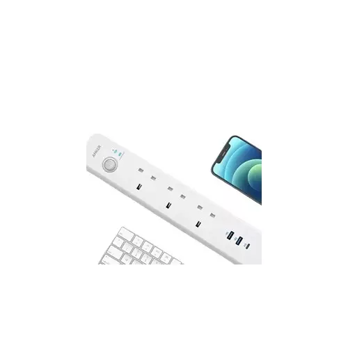 Anker PowerExtend USB Type-C 3 Plug White Power Strip - 2