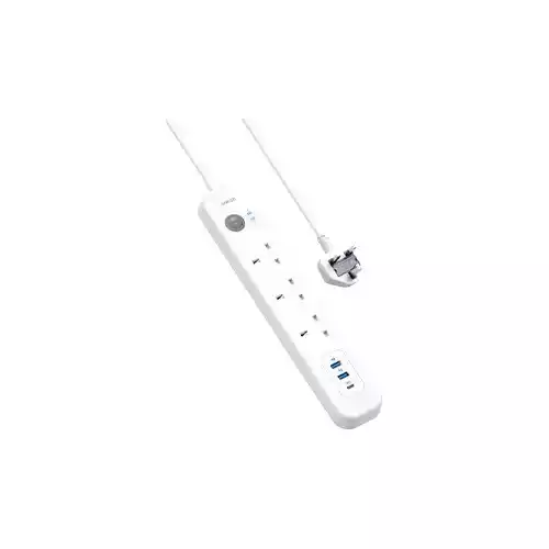 Anker PowerExtend USB Type-C 3 Plug White Power Strip