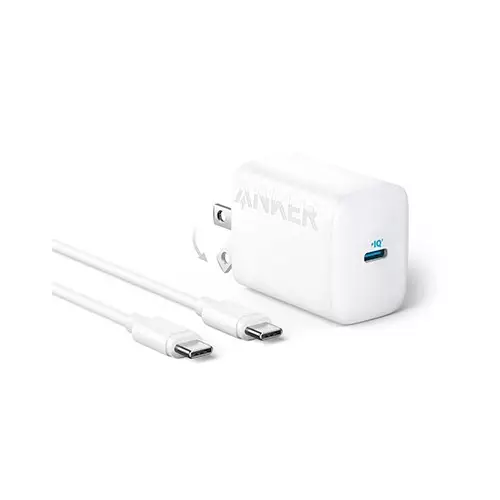 Anker 312 30W PowerIQ 3.0 USB-C Charger with Type-C Cable (White)
