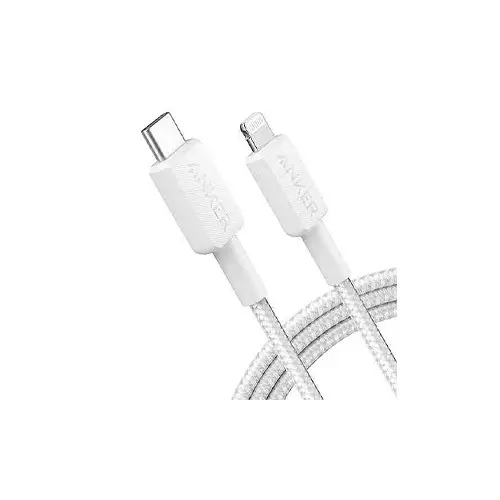 Anker 322 Braided 3ft USB-C to Lightning Cable (White)-gallery-1