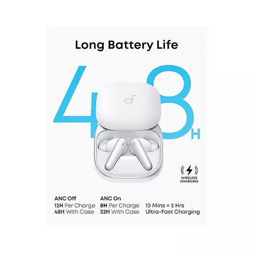 Anker Soundcore Liberty 5 NC True Wireless Earbuds (White)-2