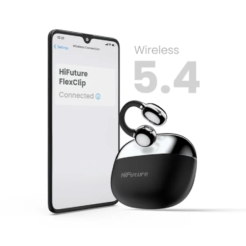 HiFuture FlexClip Open-Ear Wireless Earbuds (Black) - 1