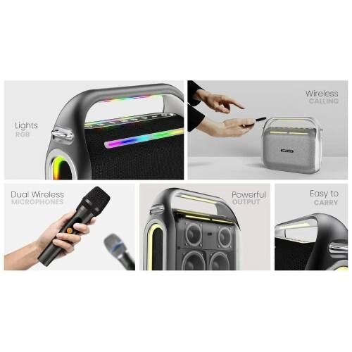 HiFuture MusicBox200 Bluetooth Portable Speaker - Black  - 3