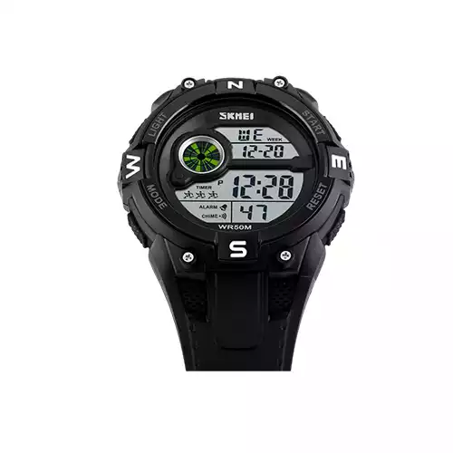 SKMEI 1279 FASHION MEN BLACK SPORT DIGITAL JAM TANGAN WATCH