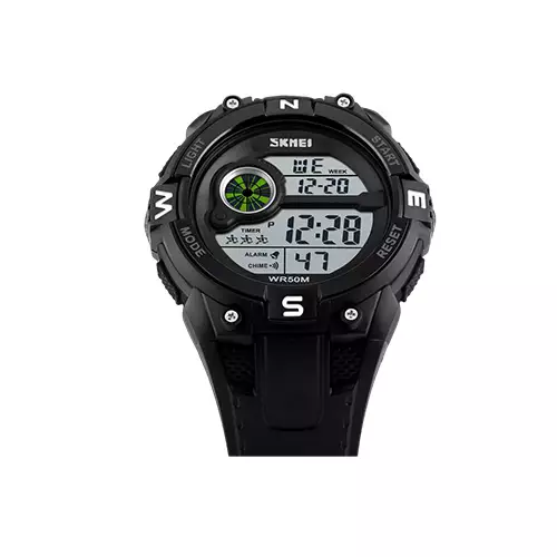 SKMEI 1279 FASHION MEN BLACK SPORT DIGITAL JAM TANGAN WATCH