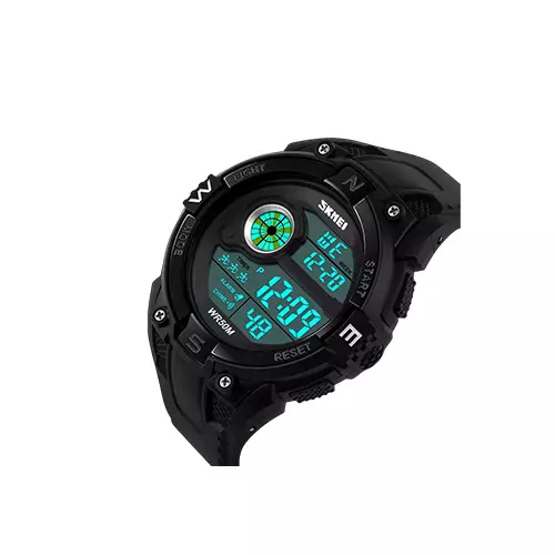 SKMEI 1279 FASHION MEN BLACK SPORT DIGITAL JAM TANGAN WATCH-gallery-3