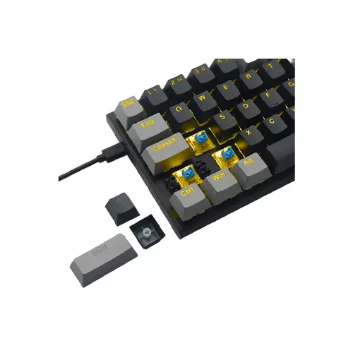 E-YOOSO Z11 WIRED SINGLE BACKLIT 61 KEYS MECHANICAL GAMING KEYBOARD (BLUE SWITCH) - 2