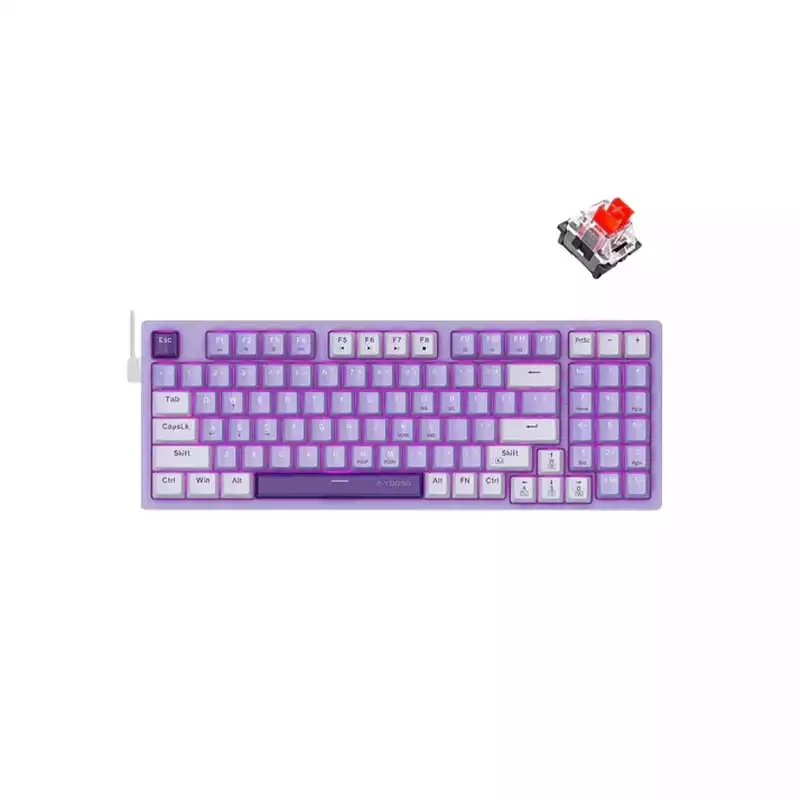 E-YOOSO Z94 94 Keys Wired Mechanical Gaming Keyboard (Dark purple)