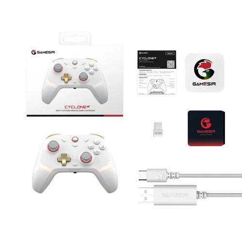 Gamesir Cyclone 2 RGB Wireless Controller with Charging Dock (White) - 7