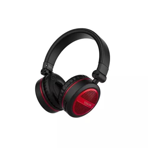 YISON B4 PORTABLE WIRELESS OVERHEAD FOLDABLE HEADPHONE (RED)