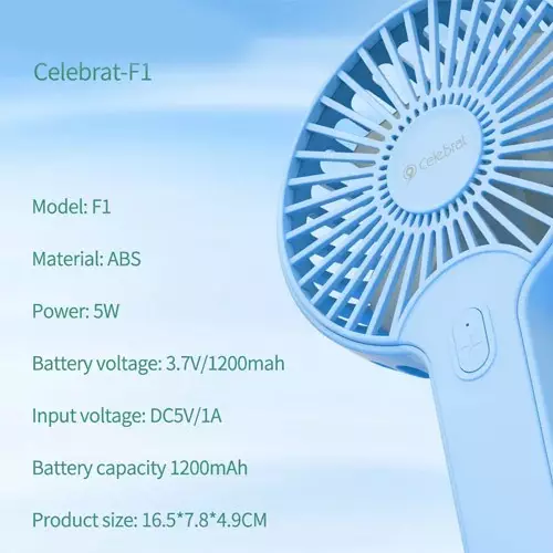 Yison Celebrat F1 1200mAH Rechargeable Portable Fan-1