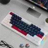 LEAVEN K610 WIRED HOT-SWAPPABLE GAMING MECHANICAL KEYBOARD WHITE BLUE-1