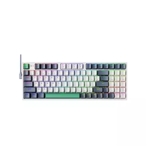 MACHENIKE K500-B94 HOTSWAPPABLE PBT KEYCAP RGB WIRED MECHANICAL KEYBOARD (RED SWITCH)