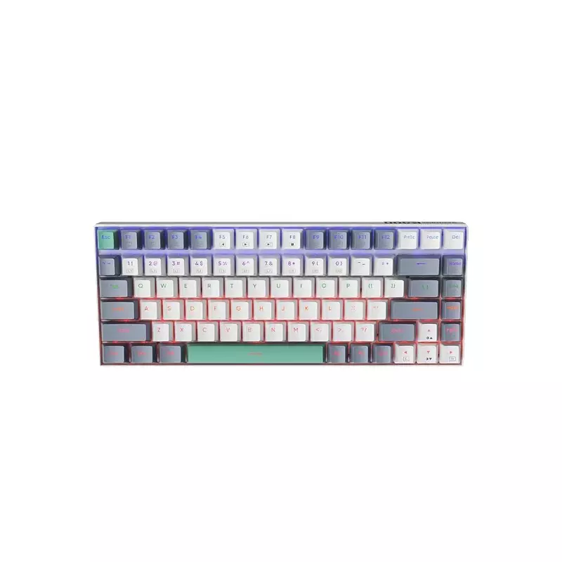 MACHENIKE K500-B84 WIRED RAINBOW RGB WHITE MECHANICAL KEYBOARD RED SWITCH