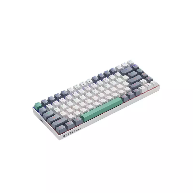 MACHENIKE K500-B84 WIRED RAINBOW RGB WHITE MECHANICAL KEYBOARD RED SWITCH-1