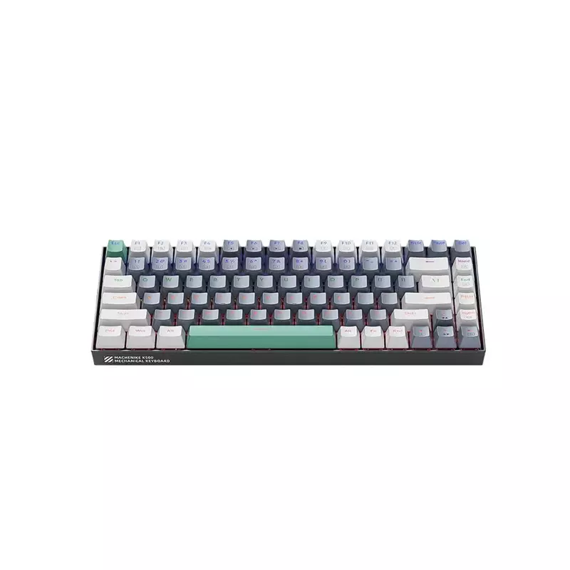 MACHENIKE K500-B84 WIRED RAINBOW RGB GREY MECHANICAL KEYBOARD BLUE SWITCH-gallery-1