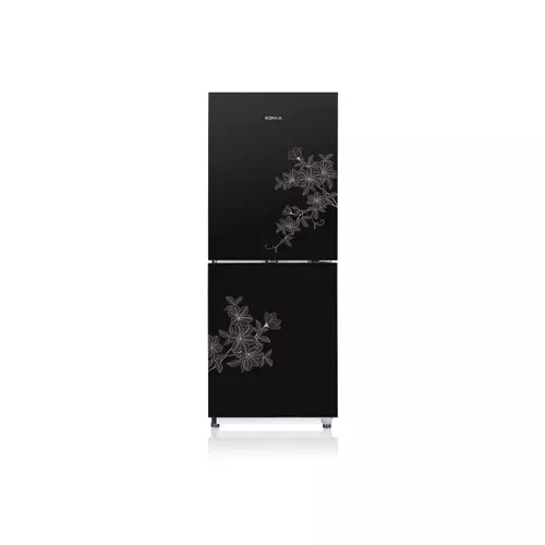 KONKA 18KRB8CZG 12 CFT UPPER FREEZER GLASS DOOR FLOWER REFRIGERATOR