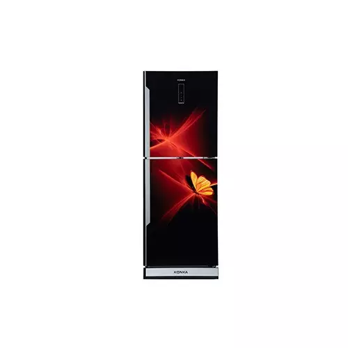 KONKA KRB-270EVB-3D Red Butterfly 270 Ltr Bottom Freezer 2-Door Refrigerator with Digital Display