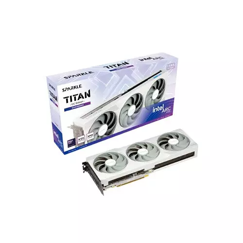 Sparkle TITAN LUNA OC Arc B580 12GB GDDR6 Graphics Card (White)