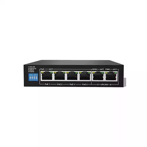 HORED AI106 6-PORT 100MBPS AI POE SWITCH